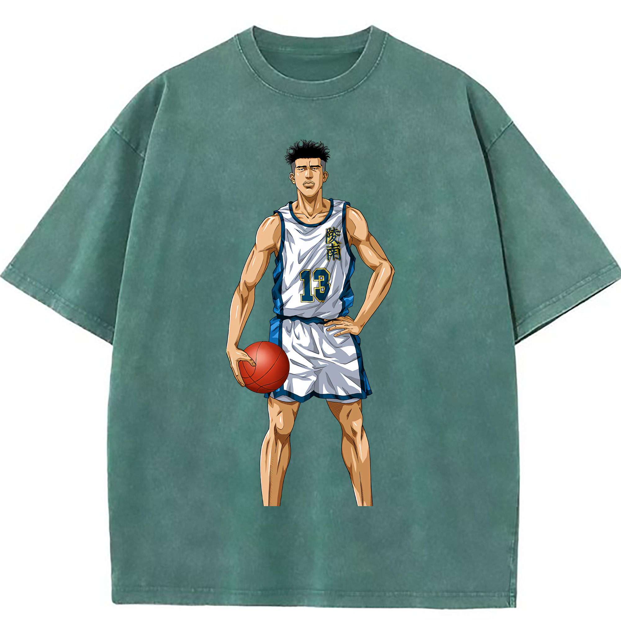 （画像用） SLAM DUNK／スラムダンク 綿100% ヴィンテージ風 半袖Tシャツ（フロントプリント）